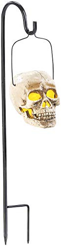 Lunartec Totenkopf: Halloween Solar Schädel-Leuchte für den Garten, 1 gelbe LED (Halloween Lampe, LED-Dekoration für, Skull)