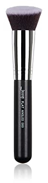 Jessup arrossire pennello trucco fondotinta faccia pennello angolo piatto miscelazione capelli sintetici liquidi nero/argento 1 pz B089-089