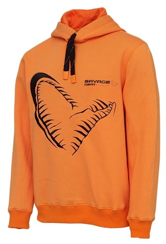 Savage Gear Unisex Mega Jaw Hoodie Hooded Sweatshirt, Sonne Orange, XL