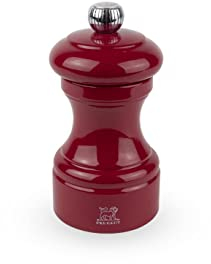 Peugeot - Bistro 10 cm Salt Mill - Classic Grind System - Made with PEFC Certified Wood - Lifetime Guaranteed Mechanism - Made in France - Bistrorama - Red Colour