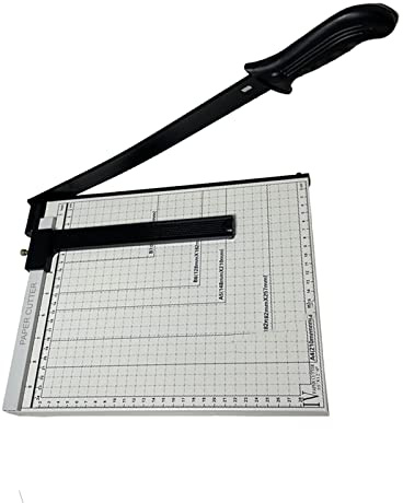 Headerbs Stationär pappersskärare, manuell, praktisk, hållbar, effektiv, professionell, exakt pappersskärare för kontor (stål)