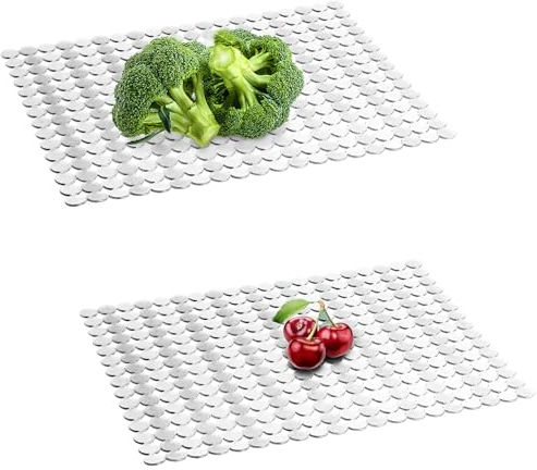 Juego de 2 Protector de PVC para Fregadero, 30 x 40 cm Alfombrillas para Fregadero Protectoras, Antideslizante Protección de Fregadero, Protector de Fregadero para Protección del Fregadero (Blanco)