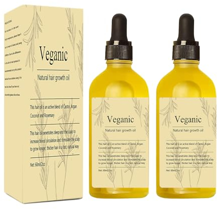 Natürliches Haaröl, Bio Rosmarin Haaröl für trockenes beschädigtes Haar (2pcs)