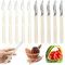 Qaestuan 10 Piezas Cuchillo Pan, con Funda Protectora de Plástico, Acero Inoxidable Cuchillo para Pan, Profesional Cuchillo de Panadero, Herramienta de Corte de Pan, para DIY Pan Masa Hornear Cocina