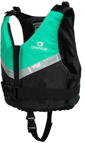Owntop Gilet da Nuoto per Adolescente Bambini, Giubbotto da Nuoto Leggero Unisex, Giubbotto Galleggiante Regolabile con Fibbie di Sicurezza e Comoda Cinghia Inguinale per Kayak Pesca Vela
