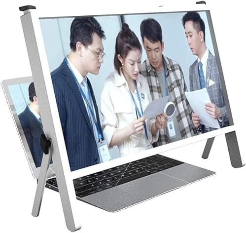21 Screen Magnifier, Laptop Computer Screen Magnifier Expanders with Bracket Magnifiers Ultra-Clear Projector Screen Magnifying Portable Amplifier Desktop for Seniors Reading