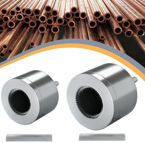 BAAQII Copper Pipe Cleaner Set,15+22mm Pipe Cleaners with 2 Replacement Brush Plumbing Copper Pipe Cleaner for Drill Tube Cleaning Brush Tools Plumbing for Electric Drill Bit