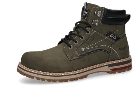 Dockers by Gerli klassiska ankelstövlar, män stövlar, utbytbar fotbädd, Oliv 840, 44 EU