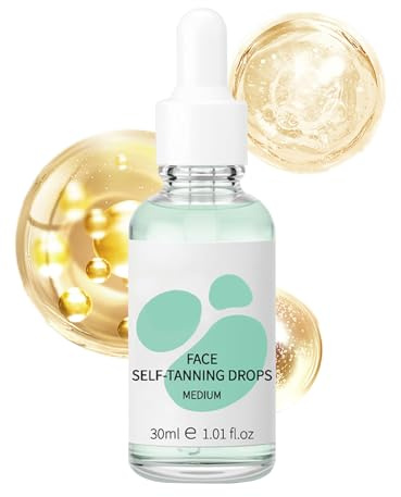 Gotas Autobronceadoras Sin Sol, Gotas Bronceadoras Corporales y Faciales 30ml, Bronceador Progresivo Cuidado Absorción Rápida Natural Para Piel Rostro Cuerpo