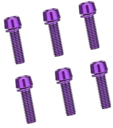 For styrstam for bultar 6-pack lila M5x18mm skruvar for cykelkoppling