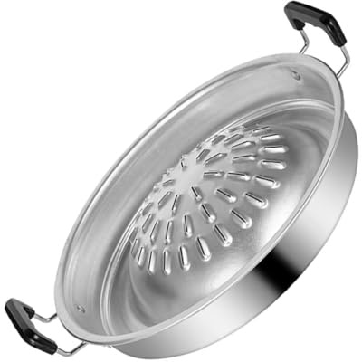 BIUDECO Sartén Barbacoa Multifuncional 30 CM para Cocinar al Aire Libre Bandeja Parrilla Resistente y Ligera Adecuado para Camping Jardín y Fiestas Utensilio Parrilla Versátil para
