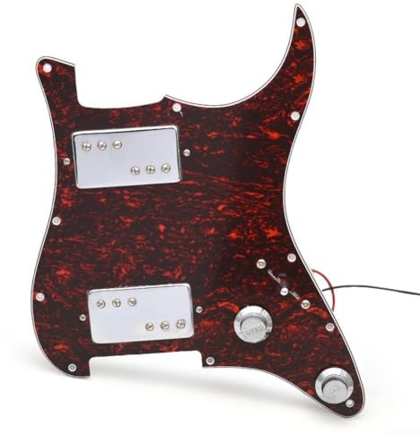 Protector de pastilla precableado, modelo HH ST, panel de tres capas de PVC para guitarra eléctrica