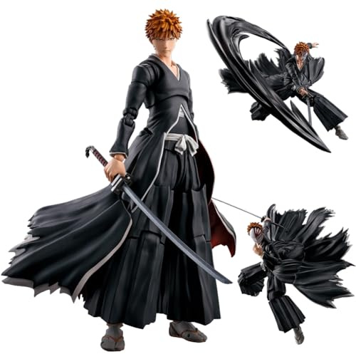 Zhongkaihua Kurosaki Ichigo Figurine Getsuga Tensho Modèle Statue Anime Figurine d'action mobile Accessoires interchangeables Collections Décorations Cadeaux