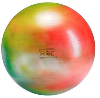 GYMNIC Arte Palla da ginnastica multicolore per fitness max Ø 55 cm, fisioterapia e riabilitazione, ideale per esercizi posturali e come seduta dinamica, dispositivo medico classe I