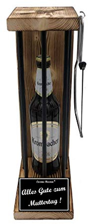 Krombacher Pils Muttertagsgeschenk - Eiserne Reserve Black Edition Bier Biergeschenk s/w Alles Gute zum Muttertag Bier (1 x 0.5 l)