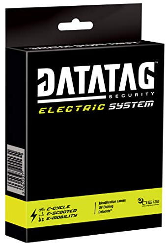 Datatag E-Bike/E-Scooter/E-Mobility Security Identification System, Black