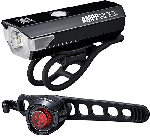 CatEye AMPP 200 / Orb Bike Light Set: Combo for front and rear illumination