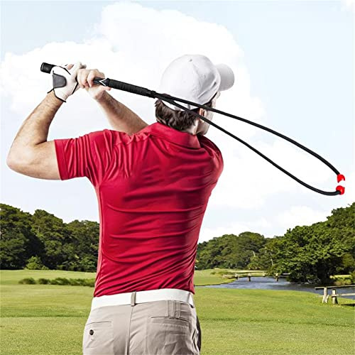 ShiningLove Golf Swing Trainer, Golf Swing Trainer Aids Set, Distance Rope Improve Swing Speed Lagging Rhythm, Golf Warm-Up Stick for Strength & Tempo Training Arm Band For Golf Beginner black