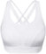 Yvette Sport BH Gekreuzt Spaghettiträger Rücken Starker Halt Große Brüste für Fitness Lauf Joggen, Weiß,S