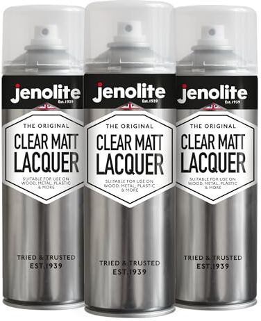 JENOLITE Laque Mate Transparente | FINITION CRISTALLINE | 3x500ml | Scelle, protège et améliore | Multi-surfaces | Résistant aux UV et non jaunissant | Coffre-fort intérieur et extérieur
