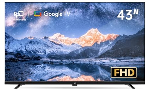 FPD 43-inch Smart TV Google TV 1080p Full HD with Google Play and Chromecast Built-in, HDR 10, Dolby Audio, Voice Remote, Stream Live TV(Palette-Series, CG43-P3, 2024 Model)