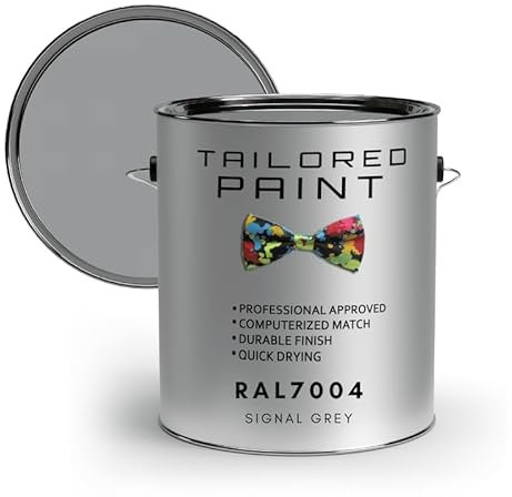 Tailored Paint uPVC Window & Door 1K Paint Brush or Spray On - Matt Finish - RAL7004, Signal Grey - 100ml Tin