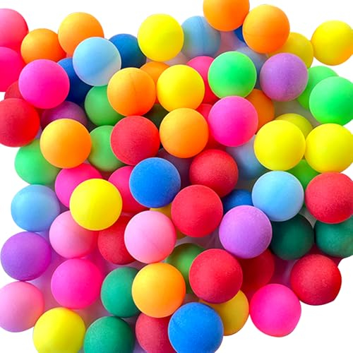 arrderly Tischtennisbälle aus Kunststoff, 40 mm, bunt, 30 Stück, für Anfänger, für Familien-Partyspiele, kreative Hobbys, Katzenspielzeug mit Aufbewahrungstasche