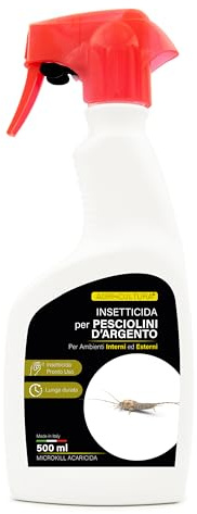 AGRI-CULTURA® | Insetticida Pesciolini d'argento Professionale【Spray Pronto Uso】| Repellente Contro Pesciolini d'Argento per Ambienti Interni Ed Esterni | Insetticida Azione Rapida e Abbattente.