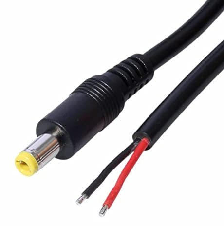 TTTLLNN Spina maschio da 5,5 mm x 2,5 mm a filo nudo con estremità aperta cavo di alimentazione cavo di riparazione 18 5525 connettore DC5525 trecce