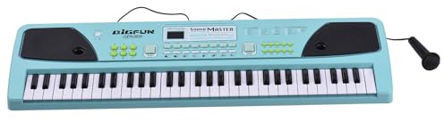 Btuty 61 Key Keyboards Piano Portable Electronic Keyboard 16 Tones 10 Rhythms 8 Percussion 6 Demos Dual Speaker Musical Instrument with Microphone Recording/Accompaniment/Chord Functions for Beginners