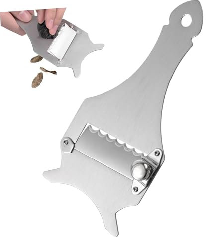 Veemoon Mandoline à Truffe en Acier Inoxydable - Râpe à Chocolat Et Truffe - Trancheuse Précise pour Une Découpe Parfaite