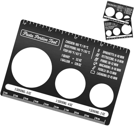 Misura-Spaghettis,righello di misurazione per pasta in acciaio - Gadget di misurazione e controllo delle porzioni di pasta, per casa, cucina, ristorante, viaggio, appartamento, caffetteria