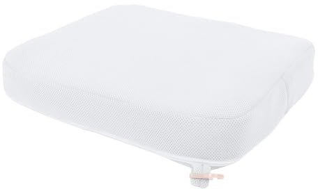 Generic Duschdyna Bekvämt Stöd Avtagbart Tvättbart överdrag för Duschbänk eller Stol Badsitsdyna, Andningsbar Design för Snabbtorkande, PP Termoplastiskt Elastomermaterial (Vit)