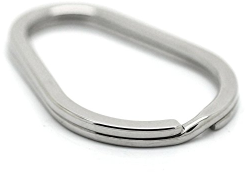 HOUSWEETY 3 Silberf.Edelstahl Schluesselring Ringe 4x2.8cm