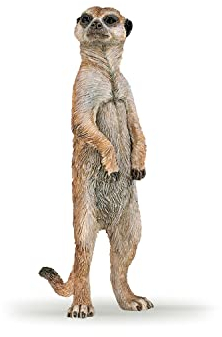 Papo - Meerkat Figurine - Wild Animal Toy for Kids Age 3+ - Hand-Painted Standing Sentinel Model - Realistic Savannah Animal - Educational Wildlife Figure - 5 x 2 x 7 cm - 50206