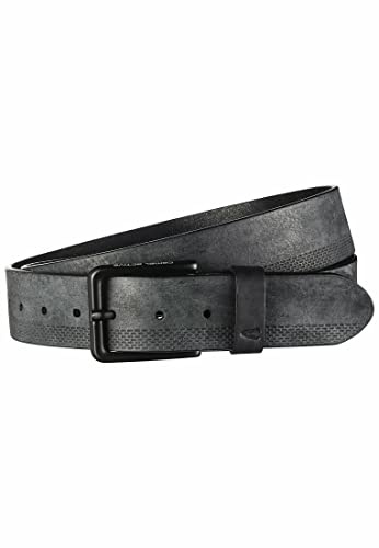 camel active Herren Gürtel aus Nubukleder Schwarz, menswear-S