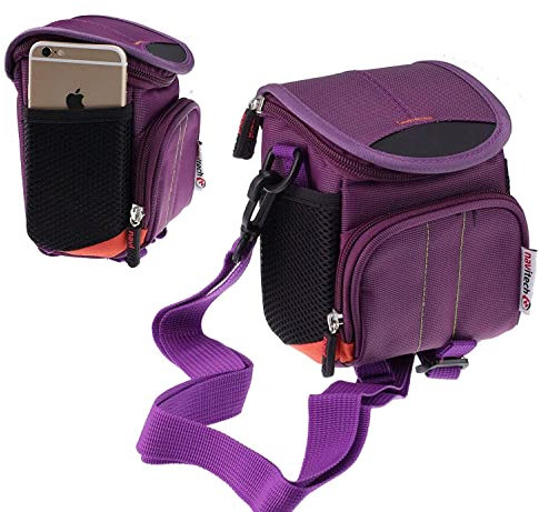 Navitech Estuche Morado para Cámara - Compatible con la Panasonic LUMIX DC-TZ97 Superzoom Camera