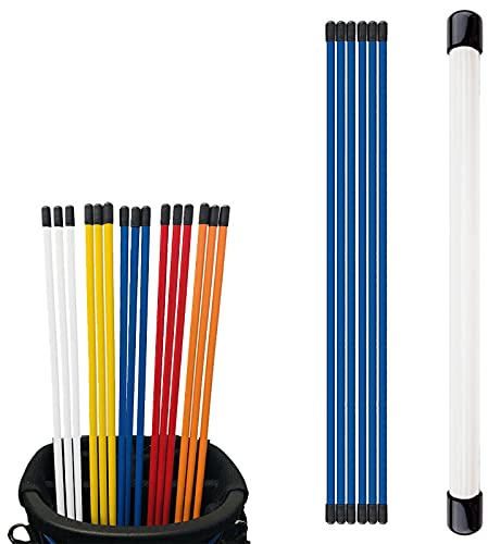 FINGER TEN Golf Alignment Sticks Swing Trainer 48 Inch 3/6 Pack | Swing Path Control Training, Durable Lightweight Rods for Repeated Use, Indoor & Outdoor Use, With Clear Tube Case