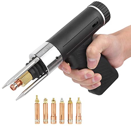 Saldatrice Kit Torcia per Saldatura Punti con Pistola per Saldatura Perno con 6 Pezzi M3 a M10 Collet para Alluminio Ottone Rame Acciaio Saldatura