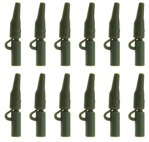 Create idea 100pcs Kit de Matériel de Pêche à la Carpe Clips de Sécurité Housses de Carpe Manchons Anti-enchevêtrement Émerillons à Changement Rapide pour Carpe Perche Blanc Appât Poisson-Chat