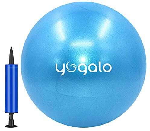 Yogalo 22,9 cm kleiner Pilates-Ball mit Pumpe – Mini-Gymnastikball für Kerntraining, Stabilität, Pilates, Yoga und Physiotherapie Verbessern Sie Ihr Training mit unserem Mini-Workout-Ball