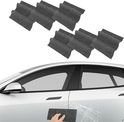 Generic 6 paños Nano Sparkle para quitar arañazos de coche, paño Nano Magic multiusos para reparación de pintura de arañazos ligeros, cuidado de la pintura, limpieza del coche