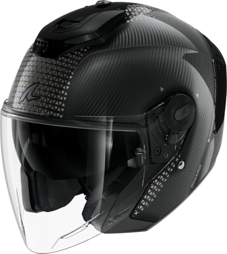 SHARK, Jet-Motorradhelm RS JET CARBON IKONIK Black Chrome DKU, L