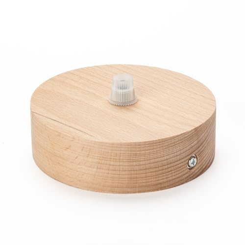 ORION LIGHTSTYLE Couverture de baldaquin (Ø 100 mm), hauteur 30 mm, baldaquin de plafond pour lampe suspendue, bois naturel