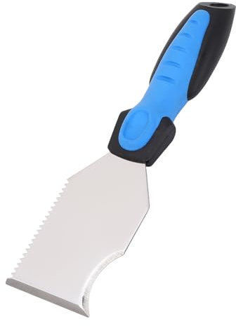 Raspador de pintura, cortador de masilla multifunción, herramienta raspadora de acero inoxidable, raspador de metal portátil con goma, para quitar masilla, pintura, madera y