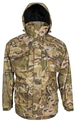 Highlander Typhoon Waterproof Jacket : Men's MTP Compatible Military Army Tactical Smock Outer Layer, HMTC Camo