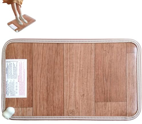 Tapis de sol chauffant 12x20 pouces, minuterie et contrôle de la température, chauffe-pieds sous le bureau, tapis chauffant antidérapant pour la maison et le bureau