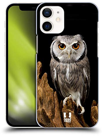 Head Case Designs White-Faced Owl Wildlife Hard Back Case and Matching Wallpaper Compatible With Apple iPhone 12 Mini
