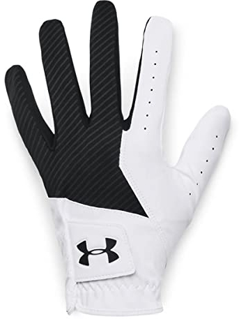 Under Armour Mens Full Finger Gloves Ua Medal Golf Glove, Black, 1349705-001, LML