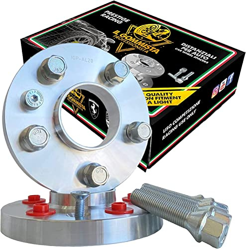 IGP KIT 2 DISTANZIALI RUOTE da 20 mm 5x120 mozzo 72,6 + Bulloni M12 x 1,50 x compatibili con BMW SERIE 1 er 3 er 5 er 6 er 7 er 8 er X1 Z1 Z3 Z4 Z8 * OK AUTO RUOTA CERCHI IN LEGA